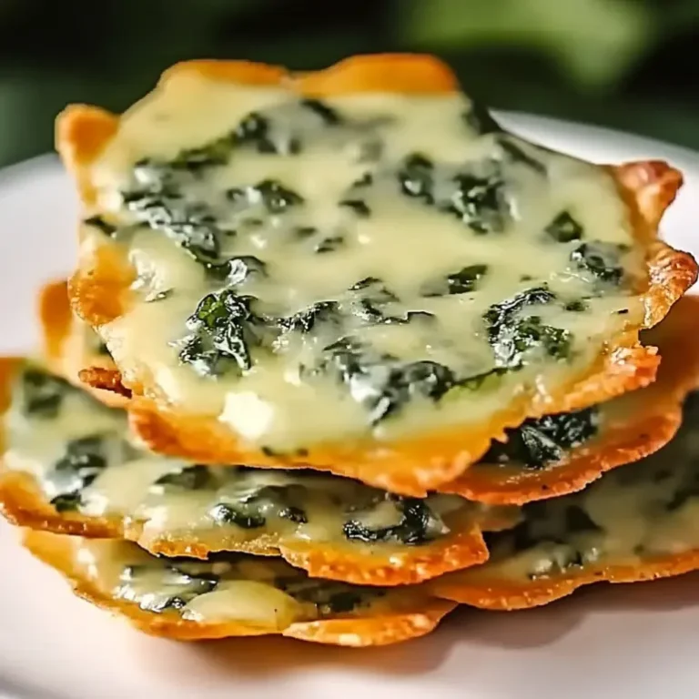 Spinach Dip Cheese Crisps
