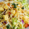 Creamy canned pineapple coleslaw with crunchy cabbage and juicy pineapple chunks, the perfect 5-minute BBQ side dish