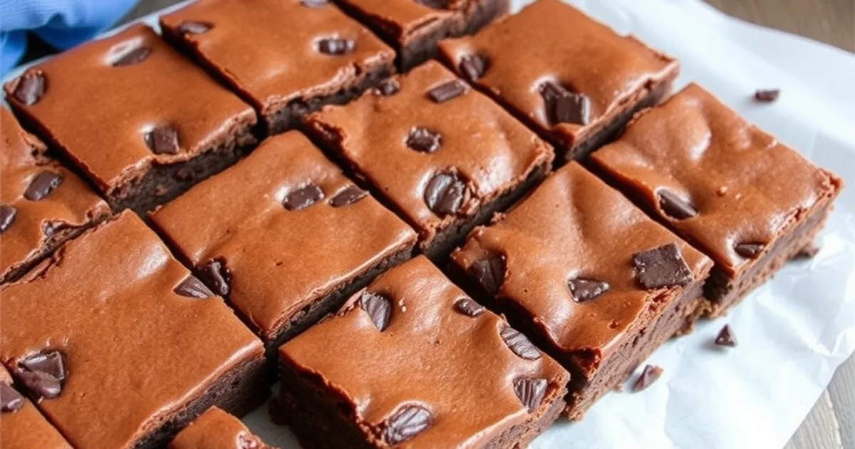 Vegan Dulce Brownies on parchment paper