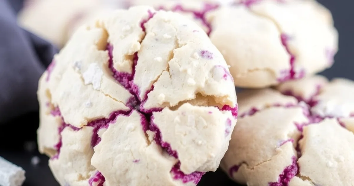 Ube crinkle cookies